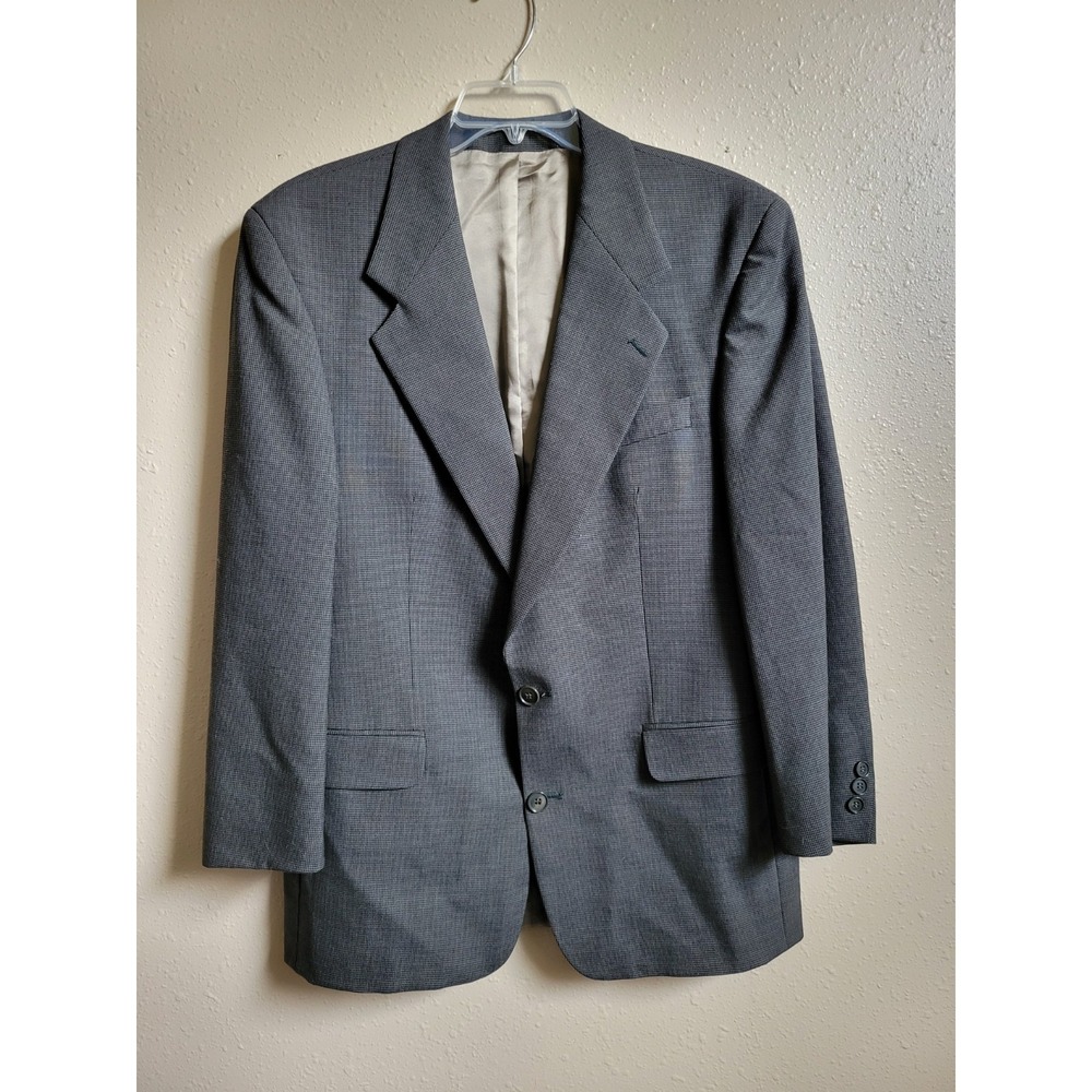 Fiori Men's Gray Mens Suit‎ Jacket Two-Button Notch Lapel Blazer